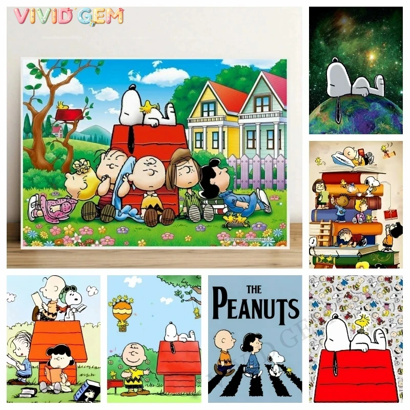 5D Diamond Painting Kit Full Drill - VIVID GEM 2026 Nieuwe Schattige Snoopy