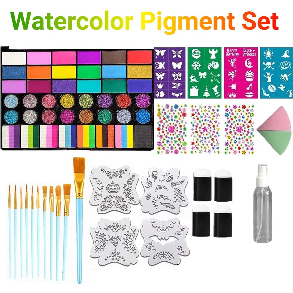 Watercolor Paint Set Solid Pigment - 42 kleuren aquarelverfset, levendige kleuren, vaste