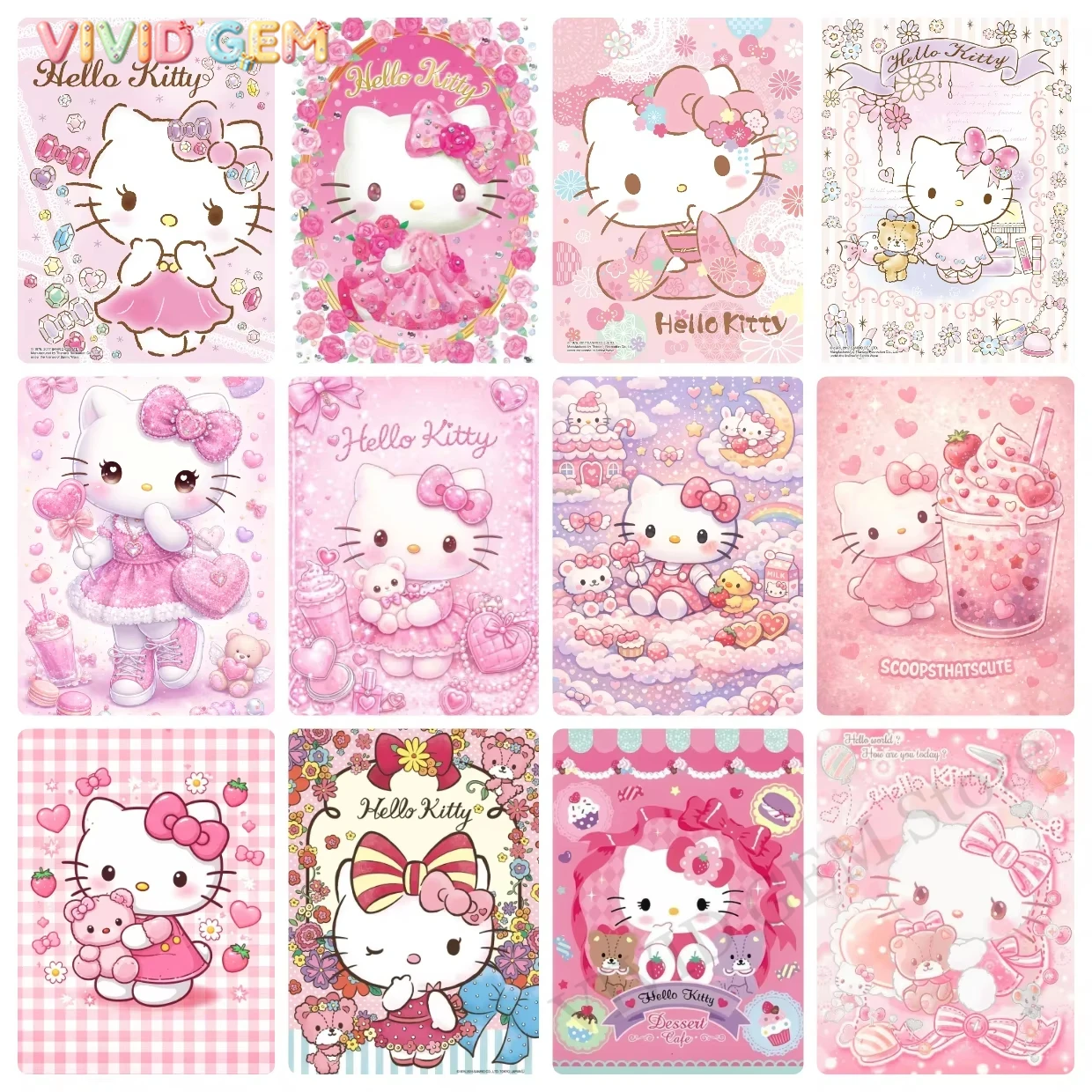 5D Diamond Painting Kit Full Drill - VIVID GEM Sanrio 5D DIY Diamant