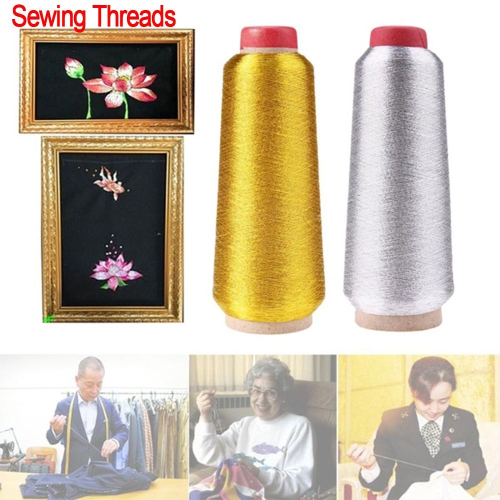 Cotton Embroidery Thread Skeins - Goud/Zilver Borduurgaren Computer Kruissteek Draad 3000M
