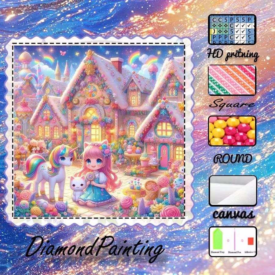 5D Diamond Painting Kit Full Drill - 1 stuk 5D DIY flockingdoek, speciale