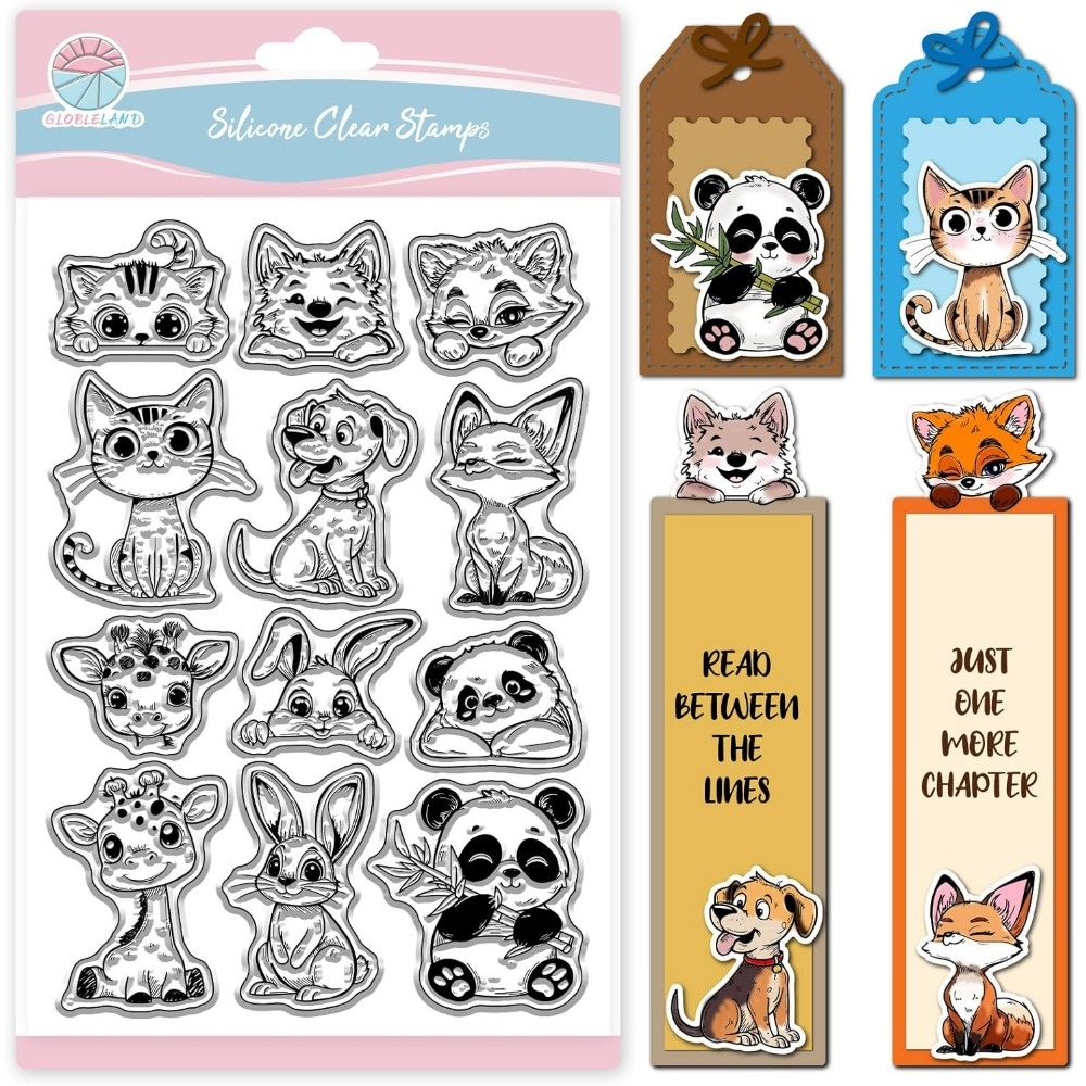 Clear Silicone Stamps For Card Making - Kat Hond Konijn Clear Stempels voor