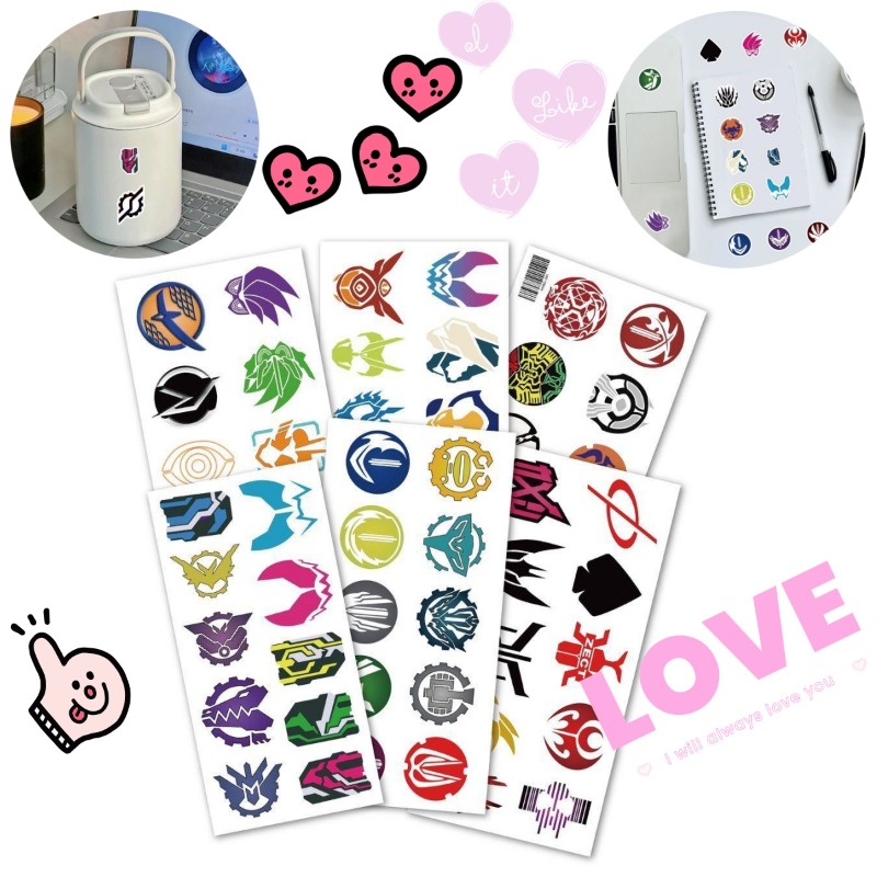 Scrapbooking - 60 vellen Kamen Rider logo-stickers creatieve