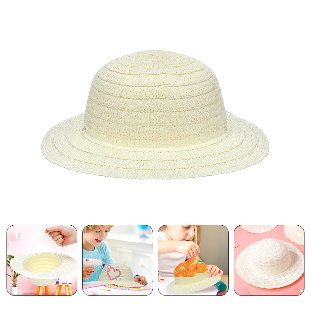 8 stuks DIY kinderstrohoeden,  - Painting Supplies recensie en prijs