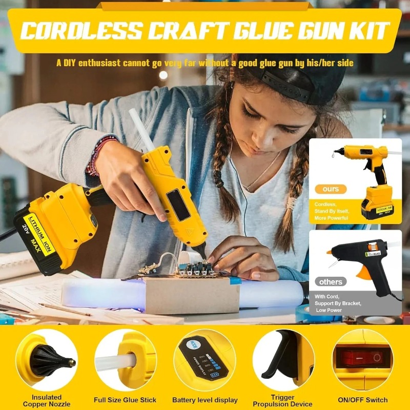 Origineel Draadloos Elektrisch - Hot Melt Glue Gun Cordless recensie en prijs