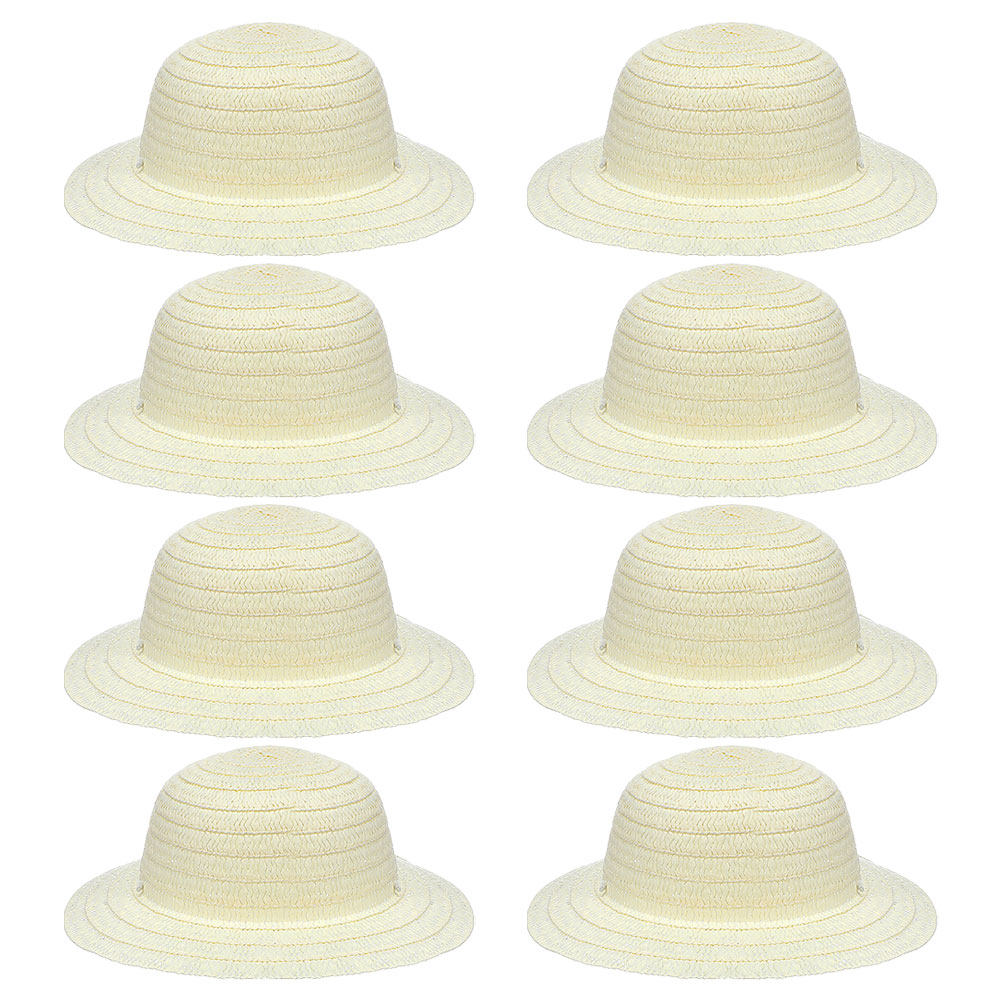 8 stuks kinderstrohoeden DIY b - Painting Supplies recensie en prijs