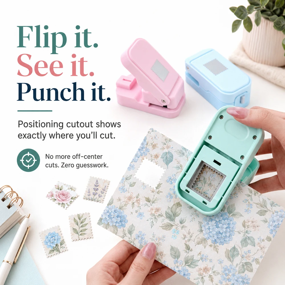 Postzegelrand papierpons voor  - Scrapbooking recensie en prijs