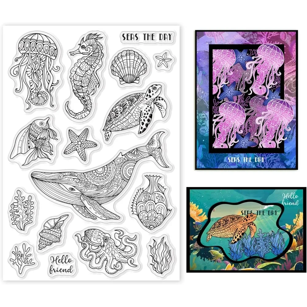 Ocean Life Clear Stamps Zeediv - Clear Silicone Stamps For Card Making recensie en prijs