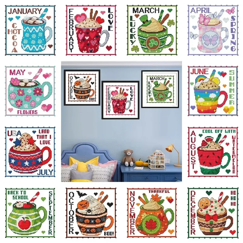 Maanden Dessert Cup 5D Diamond - 5D Diamond Painting Kit Full Drill recensie en prijs
