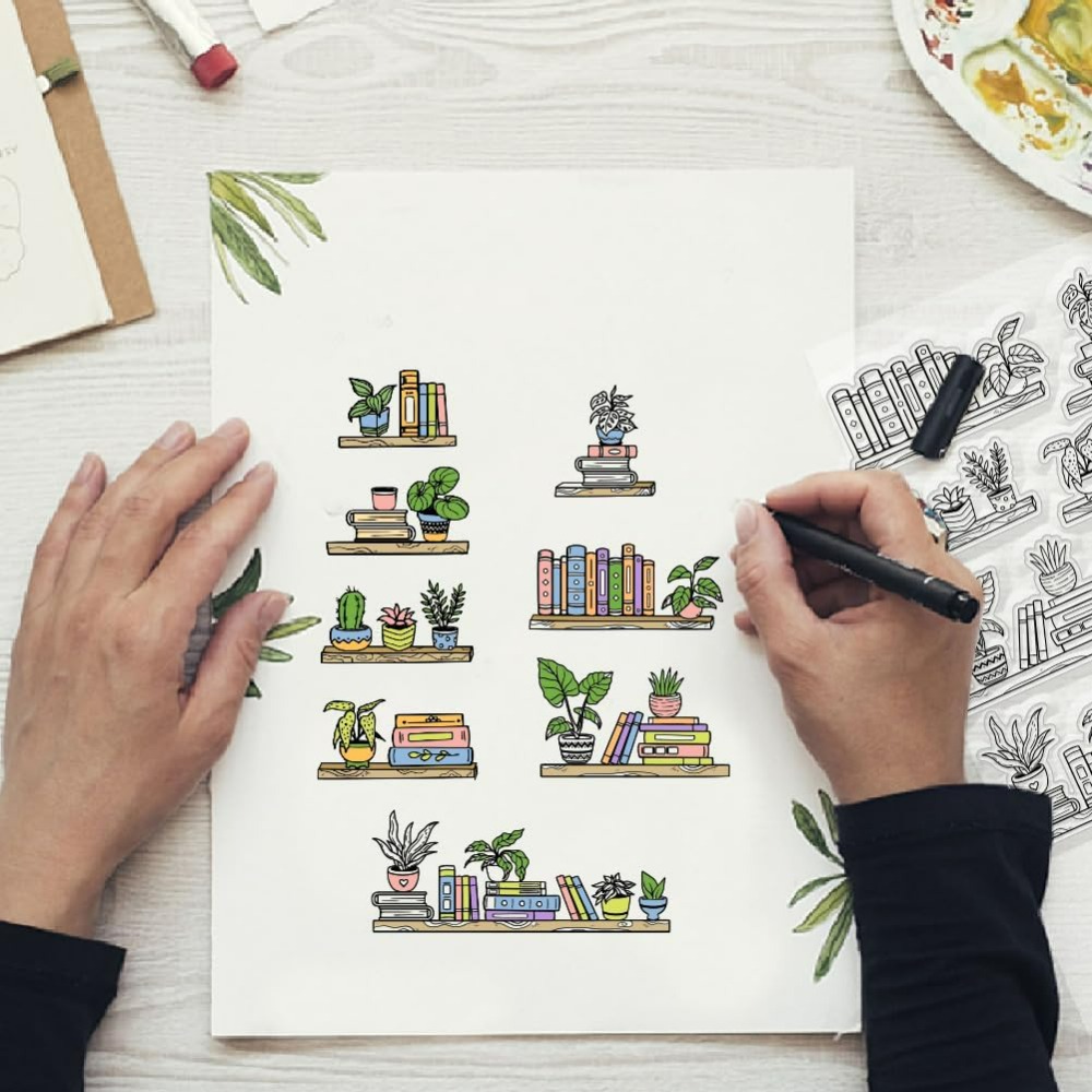 Ingemaakte boekenplank duideli - Clear Silicone Stamps For Card Making recensie en prijs