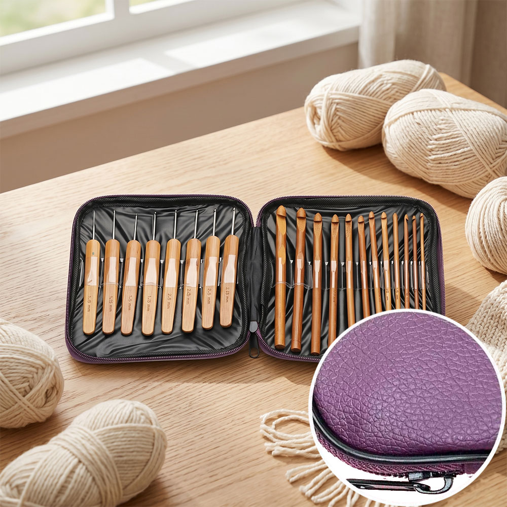 74-delige bamboe haaknaaldset, - Craft Tools recensie en prijs