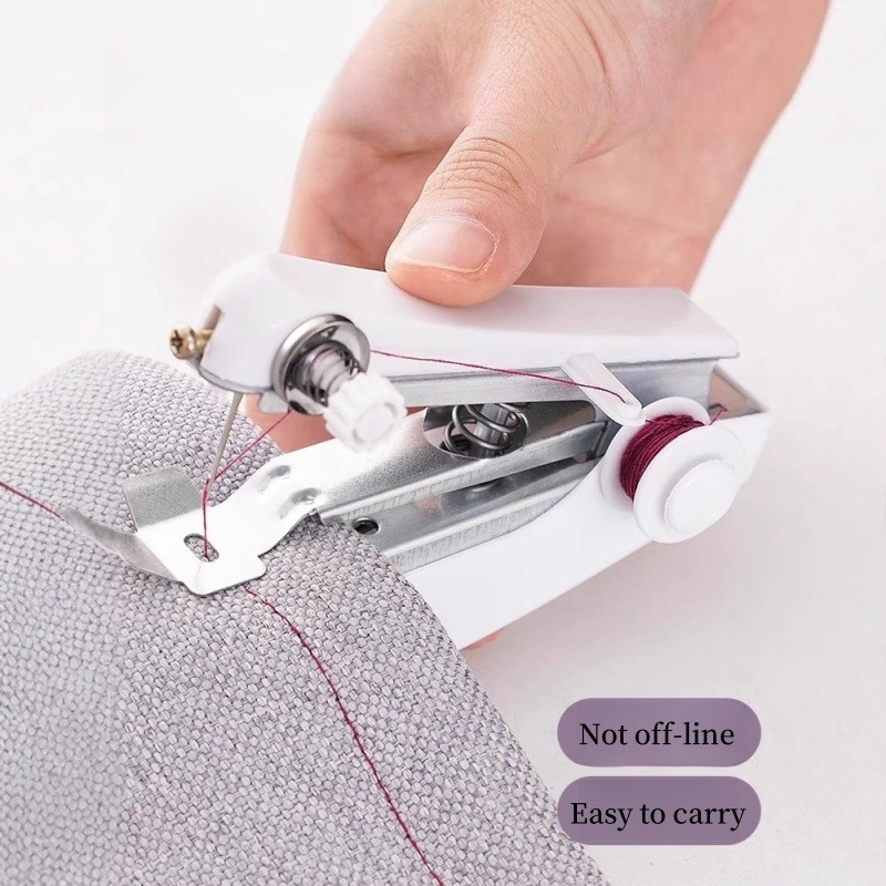 1 stks Witte Draagbare Mini Na - Mini Electric Sewing Machine Handheld recensie en prijs