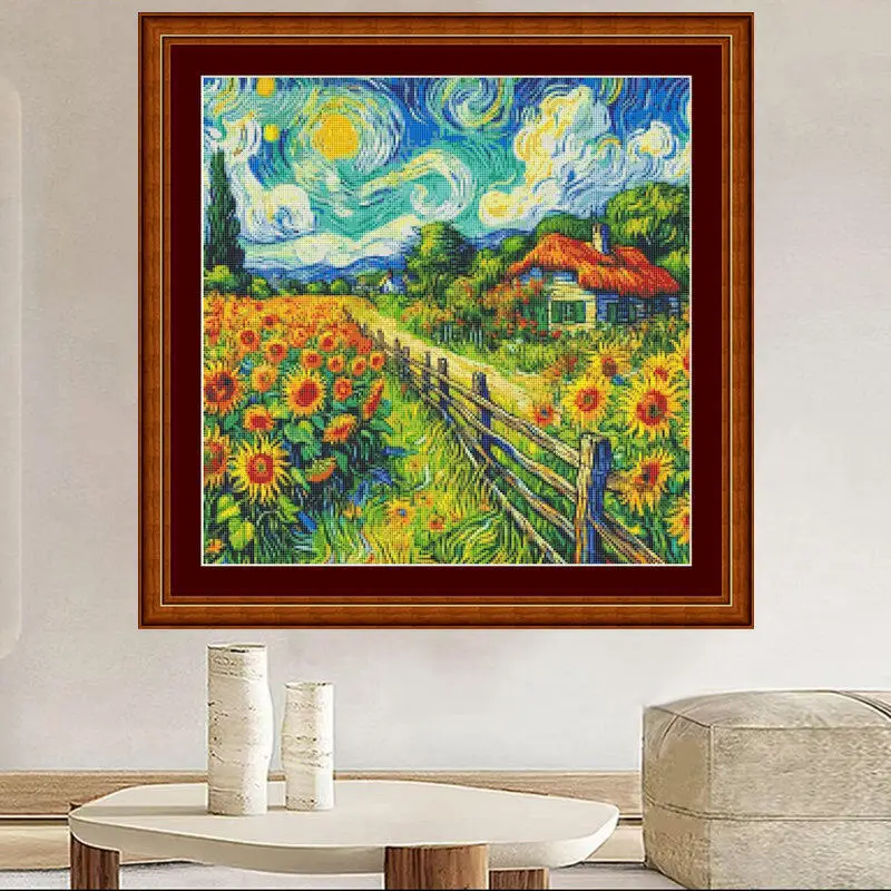 [[CC4656-Van Gogh Series Zonne - Cross Stitch Stamped Kits Beginners recensie en prijs