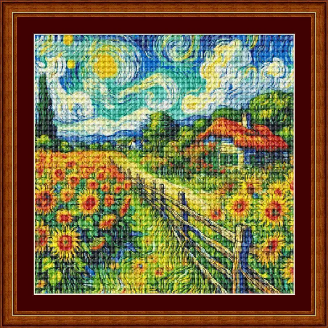 [[CC4656-Van Gogh Series Zonne - Cross Stitch Stamped Kits Beginners recensie en prijs