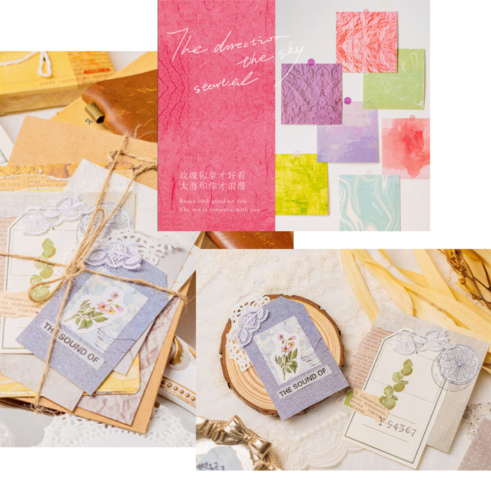 100 stuks kleurrijke textuur a - Vintage Junk Journal Scrapbooking Paper recensie en prijs