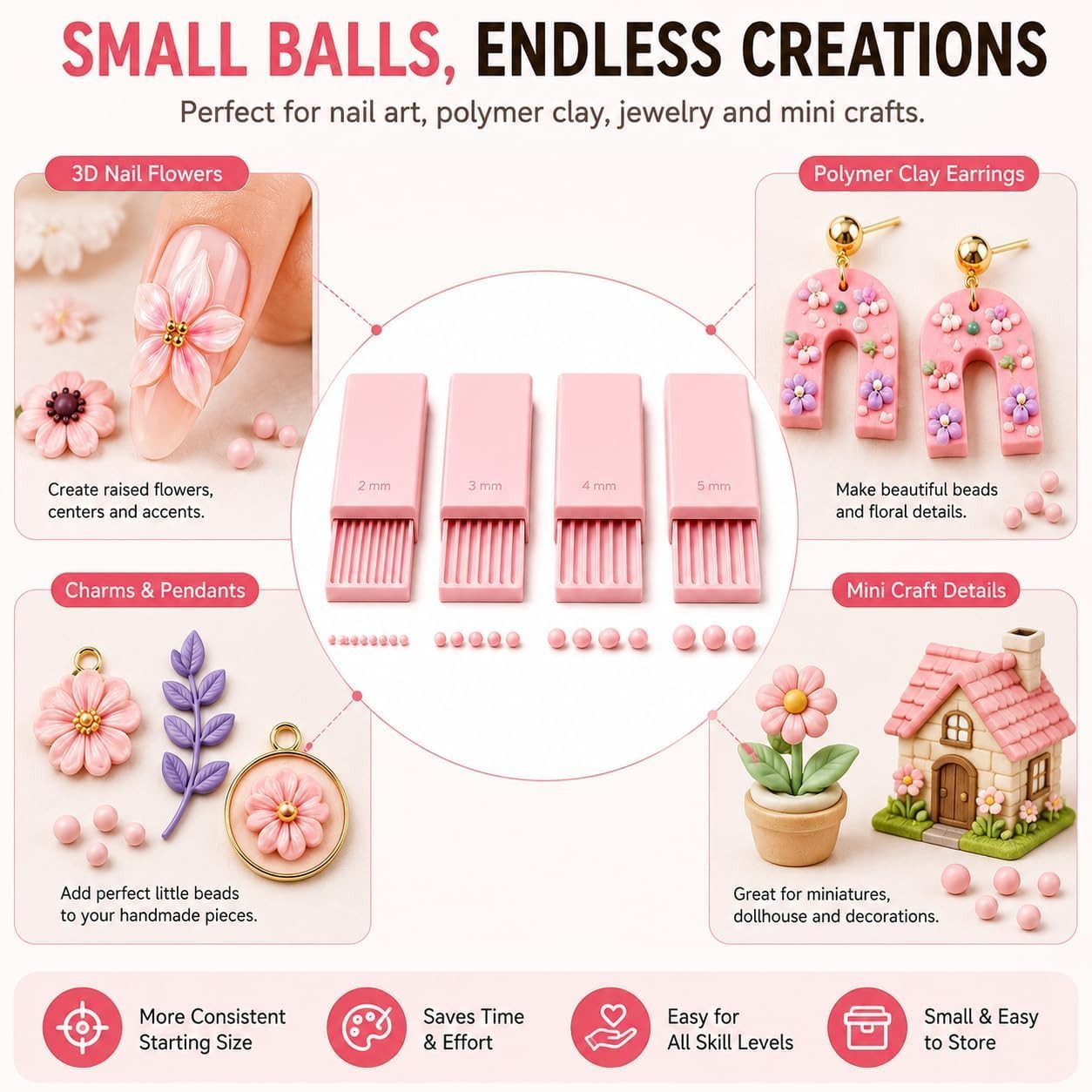 4-delige 3D-print klei gelball - Craft Tools recensie en prijs