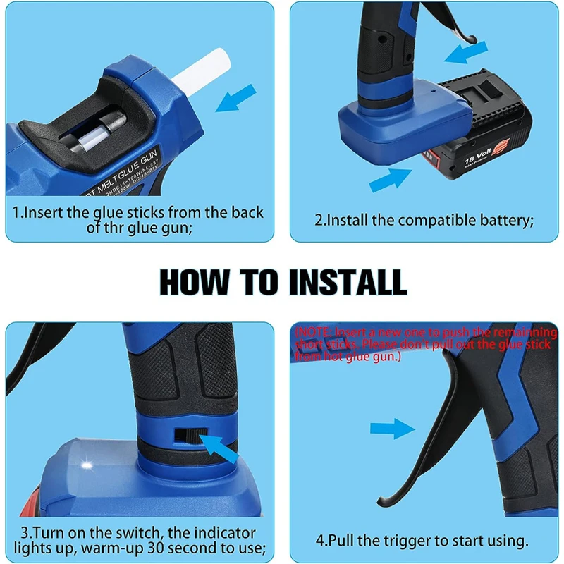 Draadloze lijmpistool voor Bos - Hot Melt Glue Gun Cordless recensie en prijs