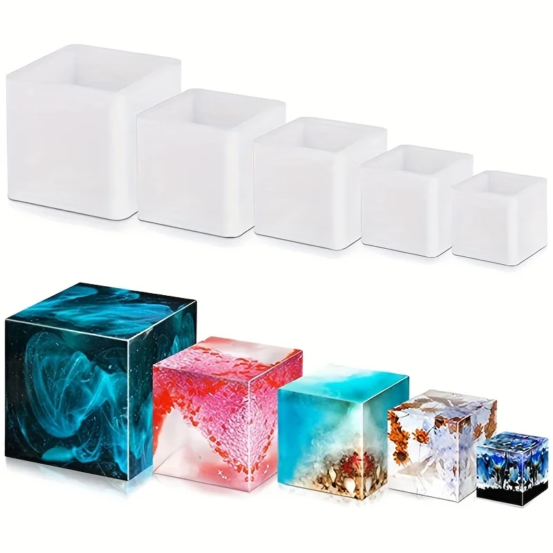5-delige vierkante harsvorm si - Silicone Epoxy Resin Molds Set recensie en prijs