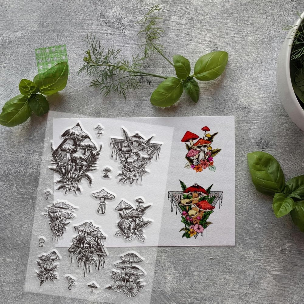 Paddestoel duidelijke stempel, - Clear Silicone Stamps For Card Making recensie en prijs