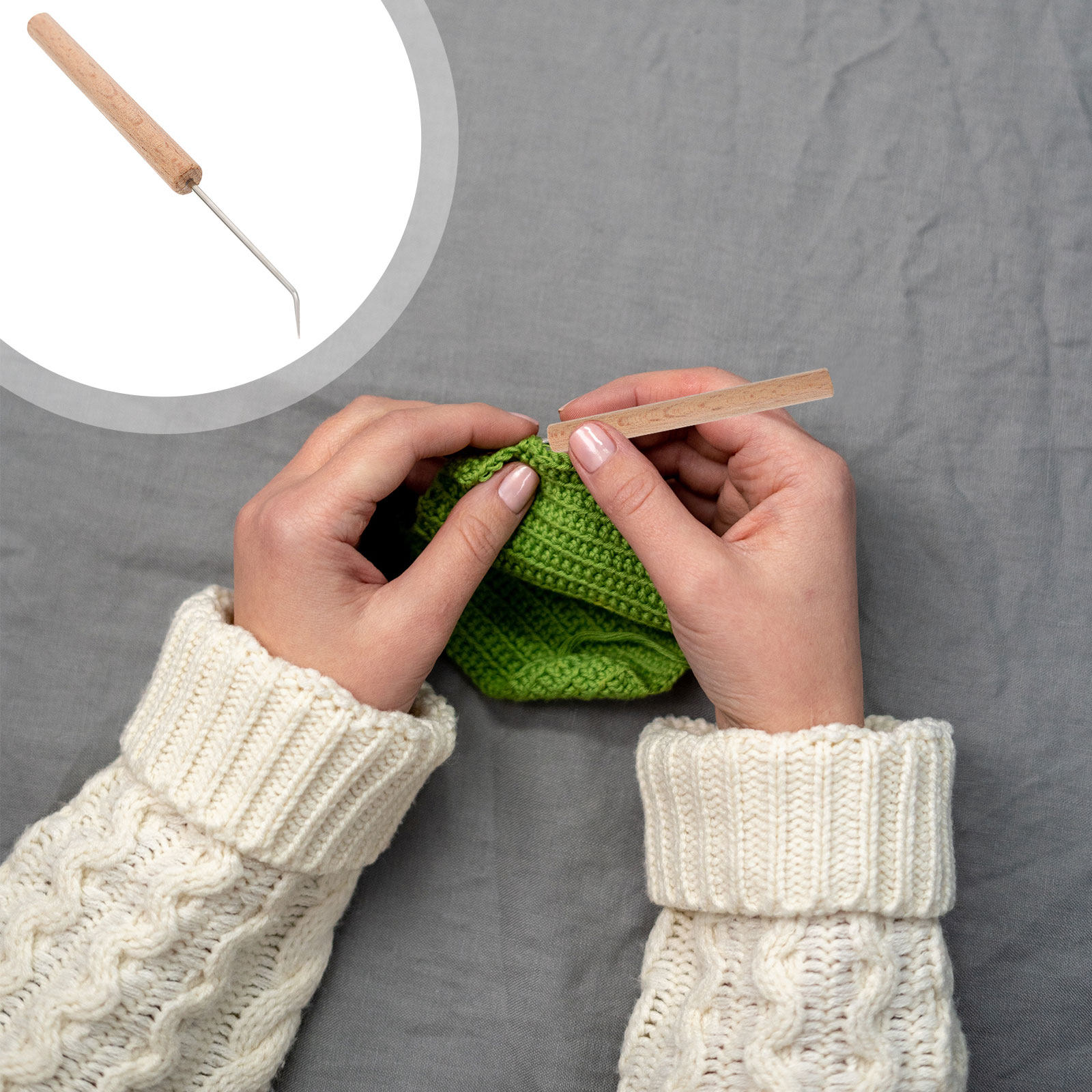 1 stuks Premium houten haaknaa - Wooden Crochet Hooks Ergonomic Handle recensie en prijs