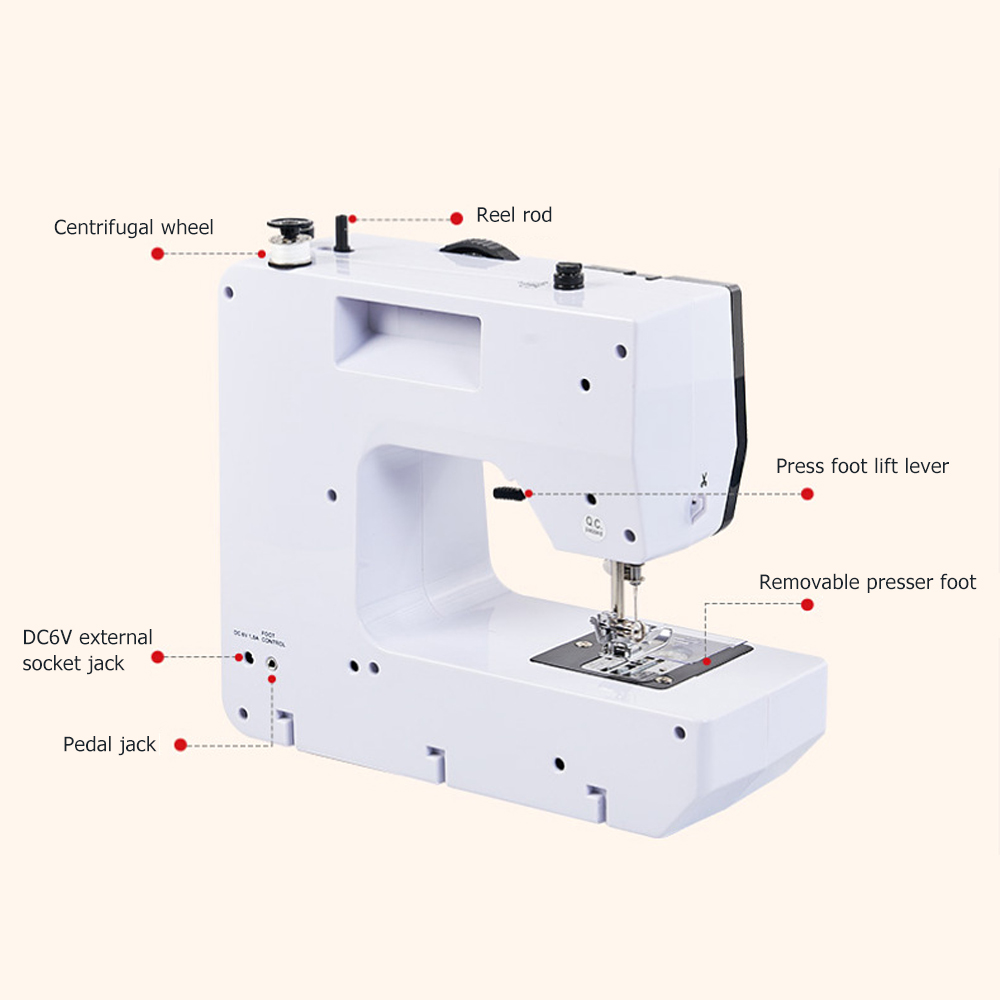 Witte draagbare naaimachine vo - Mini Electric Sewing Machine Handheld recensie en prijs