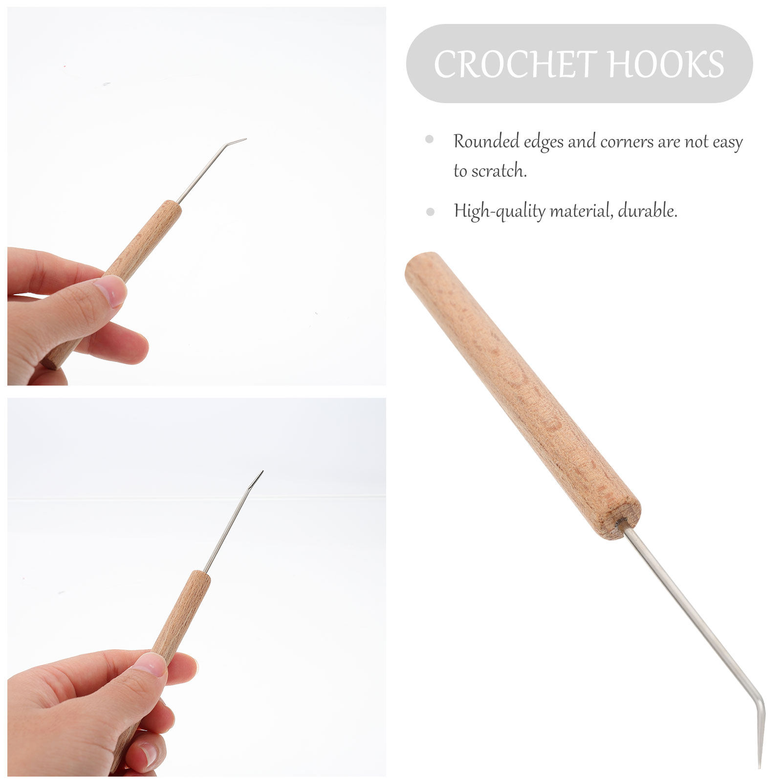 1 stuk Exquise haken met houte - Wooden Crochet Hooks Ergonomic Handle recensie en prijs