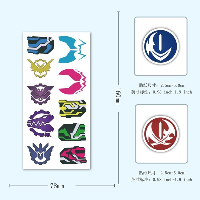 60 vellen Kamen Rider logo-sti - Scrapbooking recensie en prijs